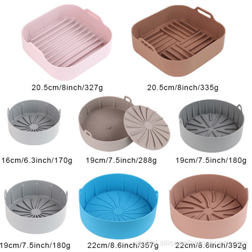 Food Grade Silicone Air Fryer Mat Silicone Baking Pad Square Round Nonstick Air Fryer Factory